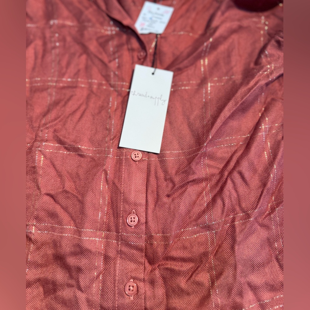 Rust Button-Up Shirt - Picture 3 of 4